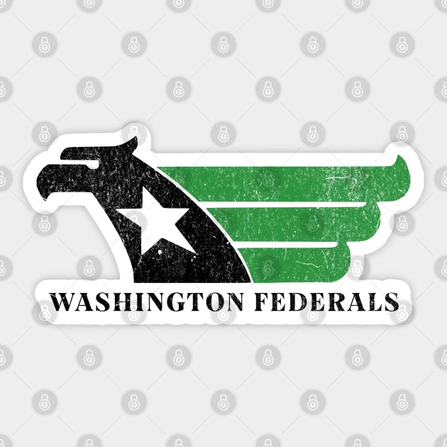 Defunct Football Team Washington Federals USFL Sticker by Yesteeyear